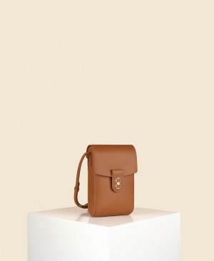 Bolsas Crossbody Cafuné Trunk Box Feminino Marrom | GRL924MO