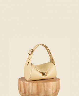 Bolsas De Ombro Cafuné Drop Duffel Feminino Creme Amarelas | BWN8059ZI