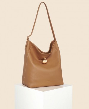 Bolsas Tote Cafuné Drop Hobo Feminino Marrom | MKY3098LJ