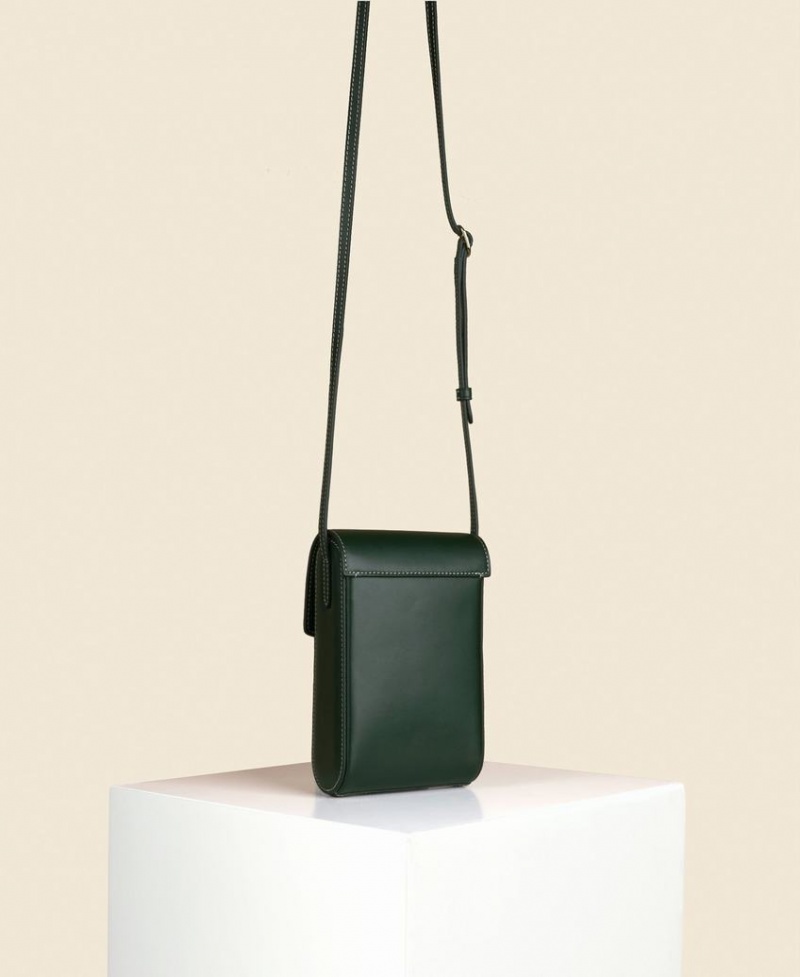 Bolsas Crossbody Cafuné Trunk Box Feminino Verdes Escuro | JCC9423IO