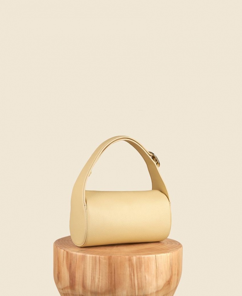 Bolsas De Ombro Cafuné Drop Duffel Feminino Creme Amarelas | BWN8059ZI