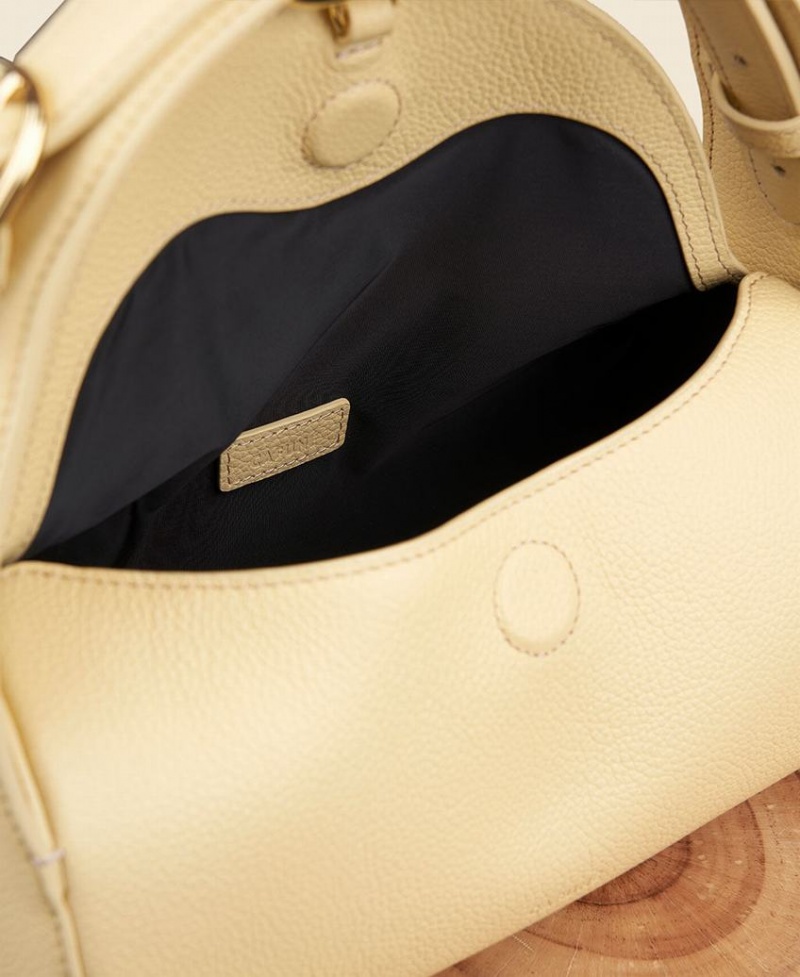 Bolsas De Ombro Cafuné Drop Duffel Feminino Creme Amarelas | BWN8059ZI