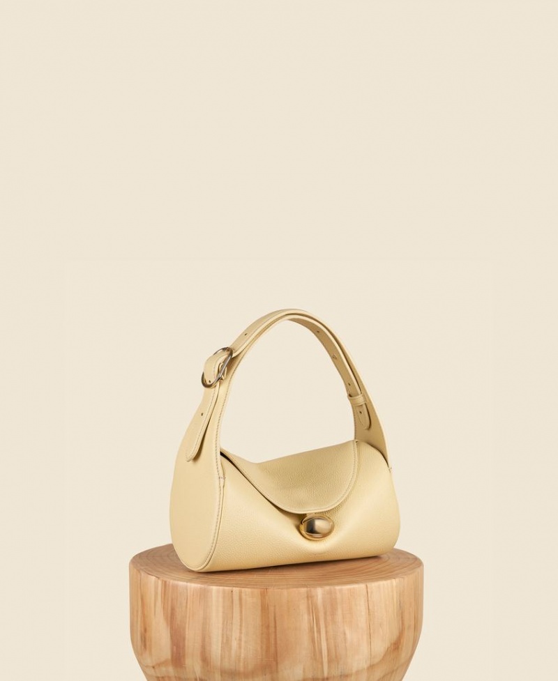 Bolsas De Ombro Cafuné Drop Duffel Feminino Creme Amarelas | BWN8059ZI