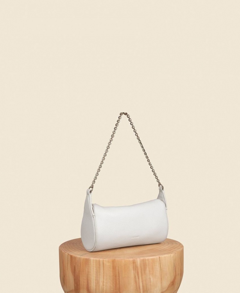 Bolsas De Ombro Cafuné Mini Drop Duffel Feminino Branco | USI5696GO