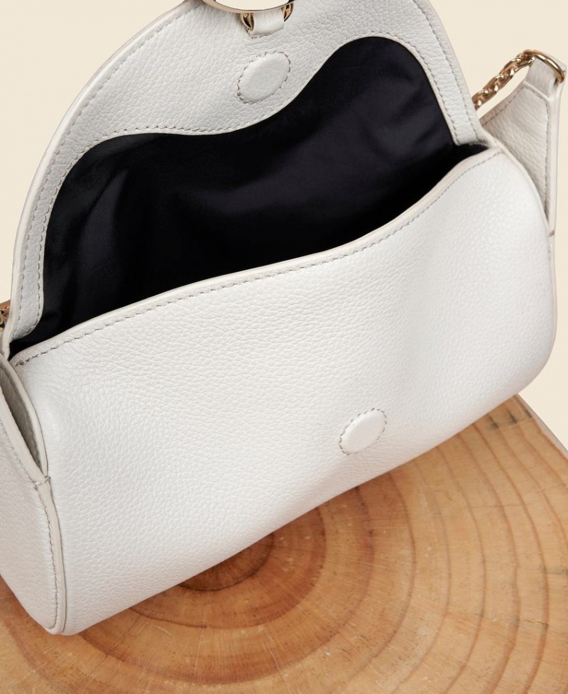 Bolsas De Ombro Cafuné Mini Drop Duffel Feminino Branco | USI5696GO