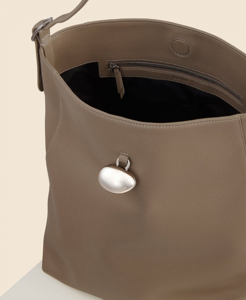 Bolsas Tote Cafuné Drop Hobo Feminino Cinzentas Marrom | IUE262SL